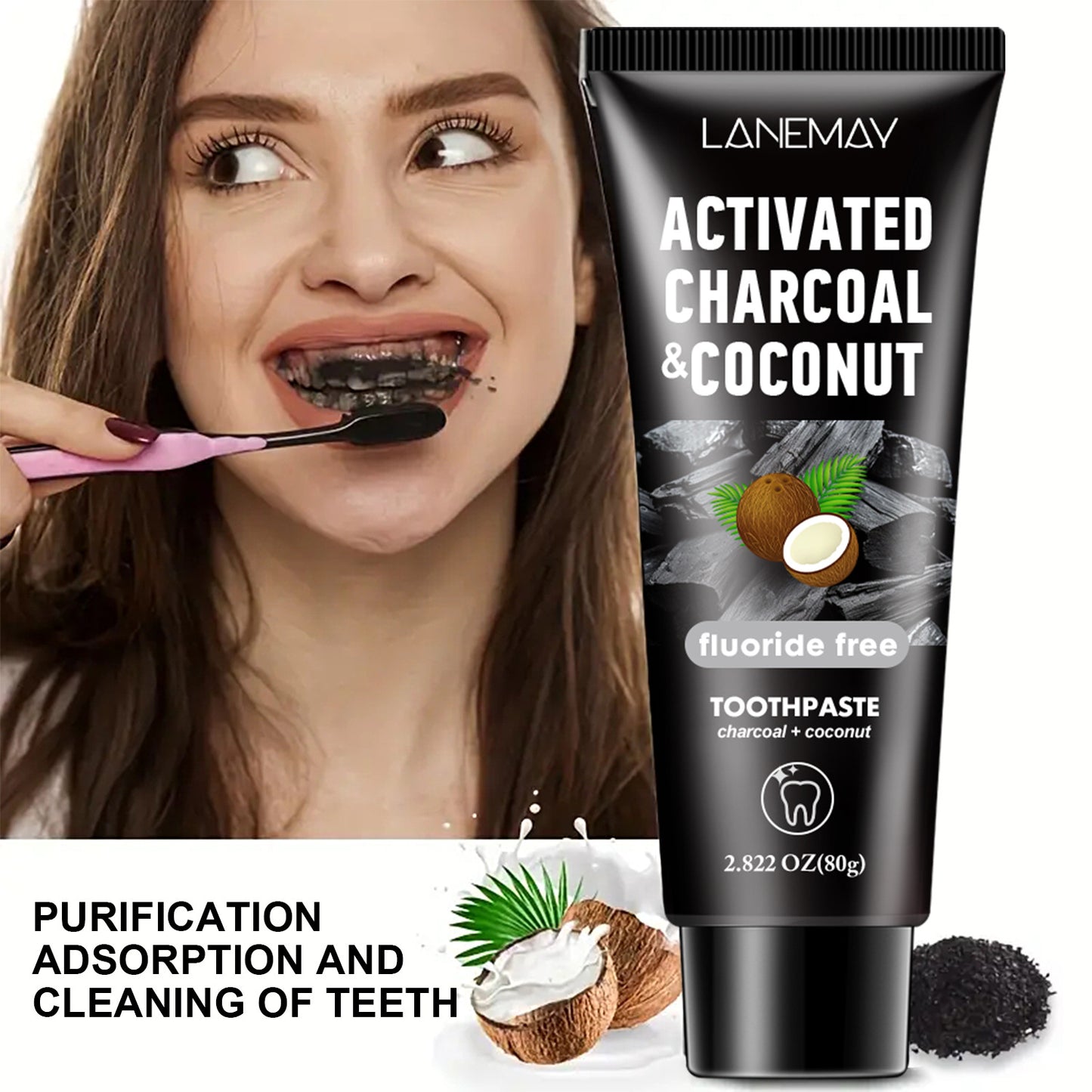 Charcoal & Coconut Natural Toothpaste