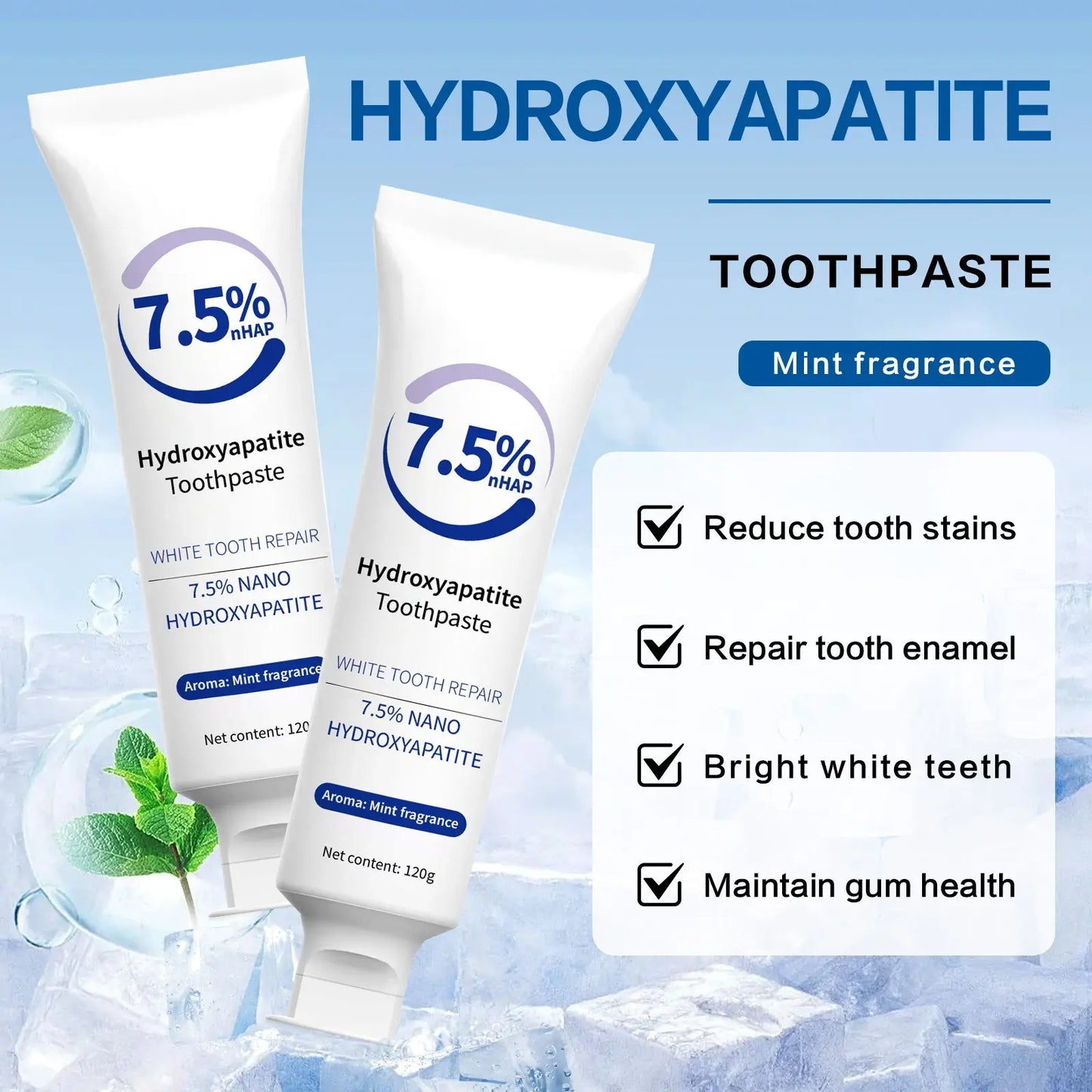 Fluoride-Free Hydroxyapatite Toothpaste