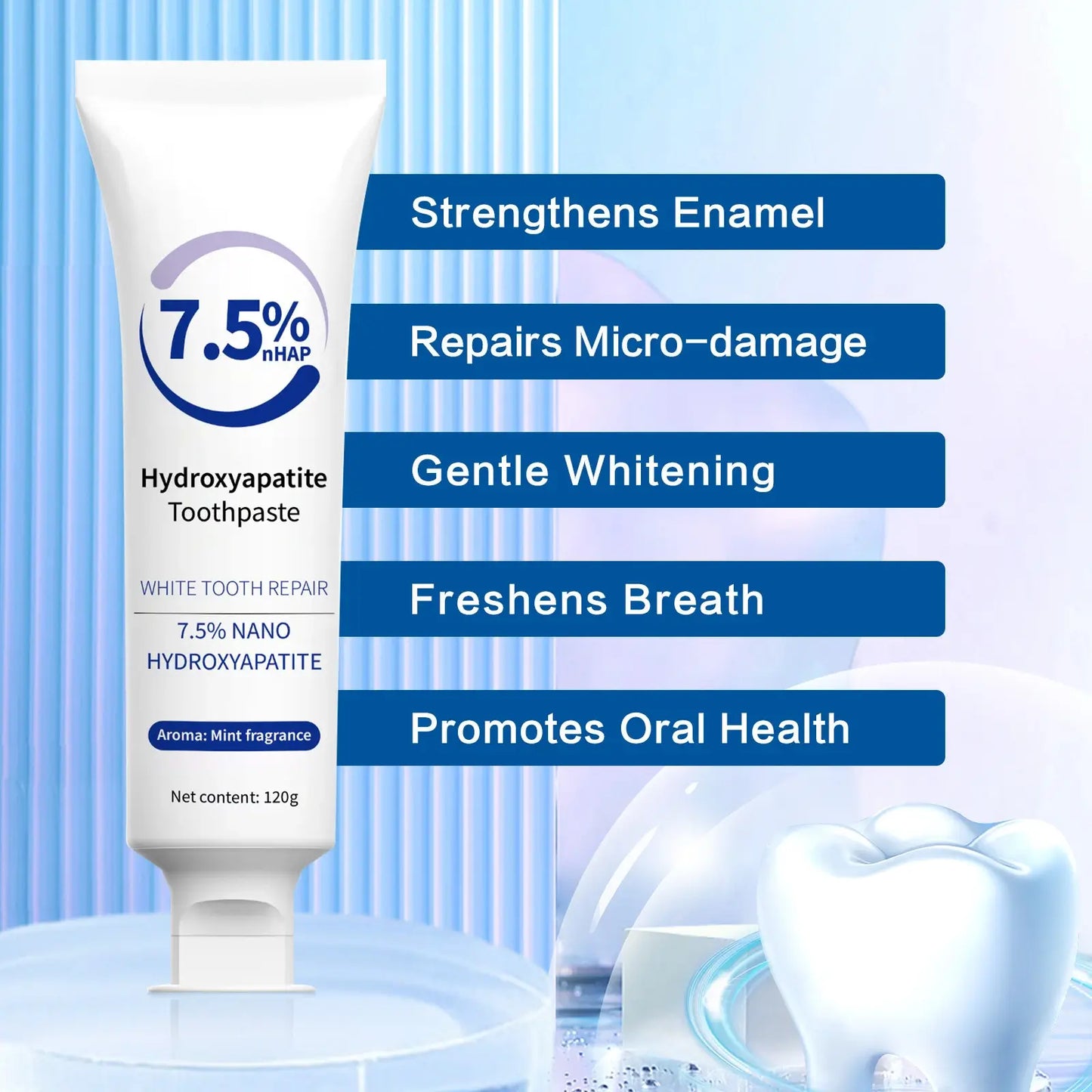 Fluoride-Free Hydroxyapatite Toothpaste